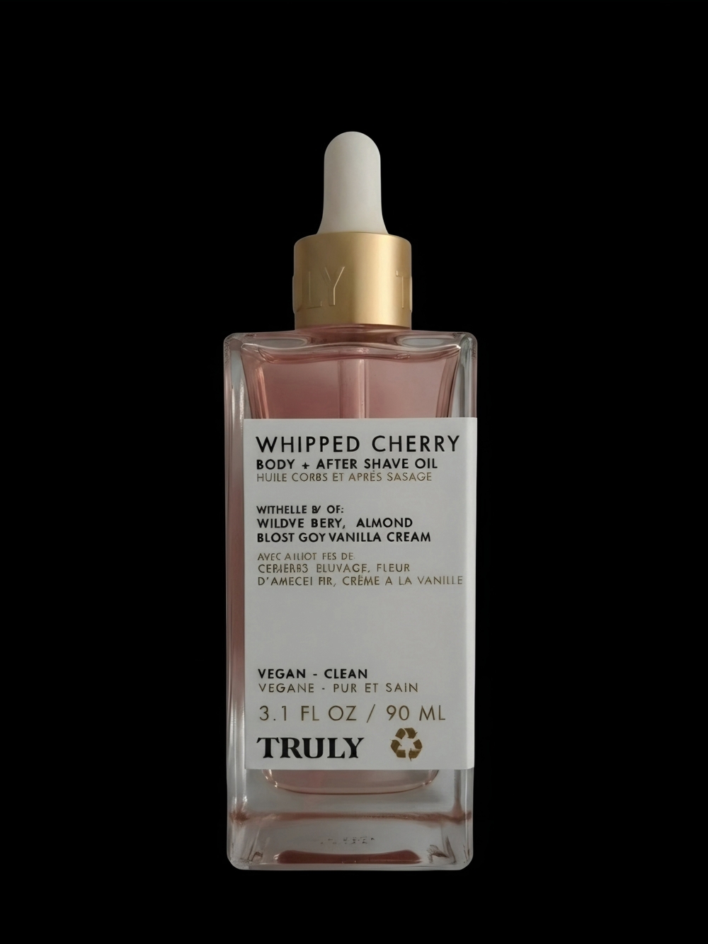 TRULY Whipped Cherry Body + After Shave Oil — Pink & Gold Accents